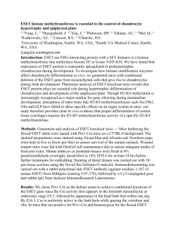 ESET histone methyltransferase is essential to the control of