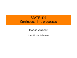 STAT-F-407 Continuous-time processes