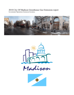 2010 City of Madison Greenhouse Gas Emissions Report