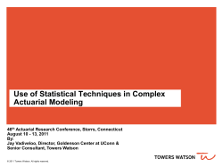 Use of Statistical Techniques in Complex