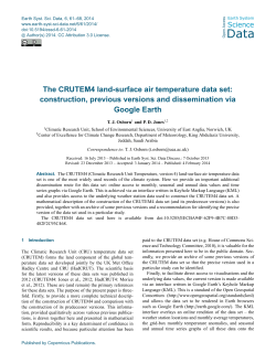 The CRUTEM4 land-surface air temperature data set