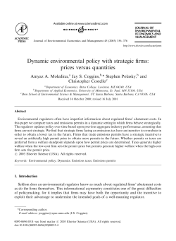 Dynamic environmental policy with strategic firms