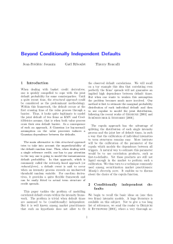 Beyond Conditionally Independent Defaults