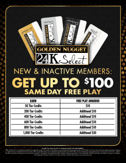 GET UP TO $100 SAME DAY FREE PLAY