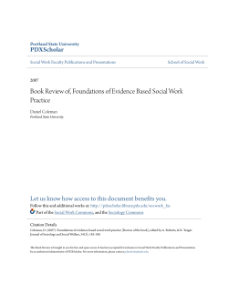 Book Review of, Foundations of Evidence Based Social Work Practice