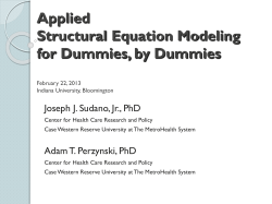 Structural Equation Modeling for Dummies, by Dummies
