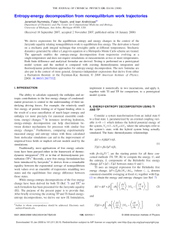Entropy-energy decomposition from nonequilibrium work trajectories