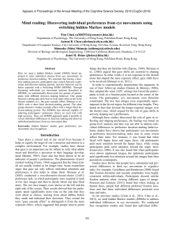 Mind reading: Discovering individual preferences from eye