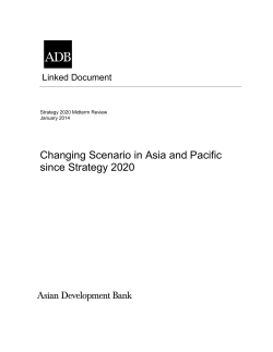Changing Scenario in Asia and Pacific since Strategy 2020