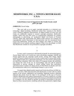 Meshwerks, Inc v. Toyata Motor Sales USA