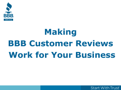 BBB Customer Reviews are