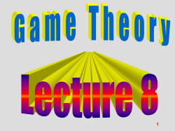 1 Game Theory