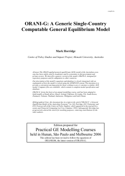 ORANI-G: A General Equilibrium Model