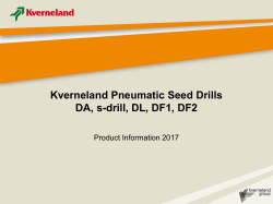 Kverneland Pneumatic Seed Drills DA, s
