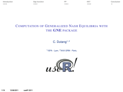 Computation of Generalized Nash Equilibria with the