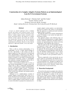 Construction of a Complex Adaptive Systems Pattern as an