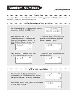 Random Numbers