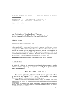 An Application of Caratheodory`s Theorem to the Spectral Set