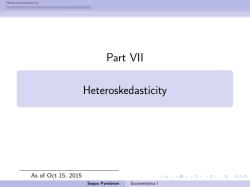 Heteroskedasticity