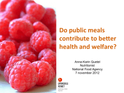 Do public meals contribute to be&ordm;er health and