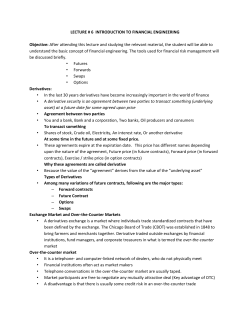 Introduction to Financial Engineering Lecture 6