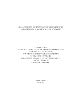 algorithms for bipartite matching problems with connections to