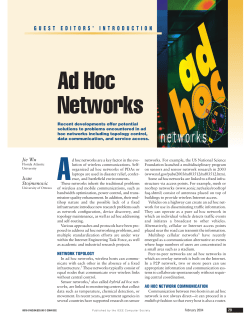 Ad Hoc Networks - IEEE Computer Society