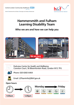 Hammersmith and Fulham Learning Disability Team