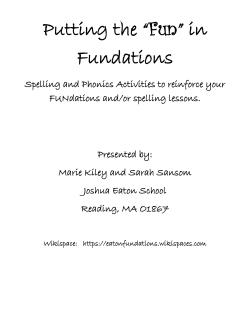 FUN Activities to Reinforce Your Fundations Lesson