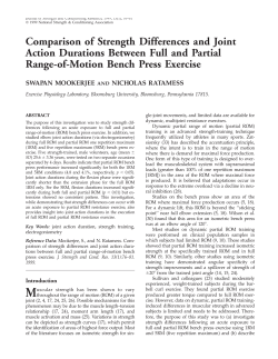 Comparison of Strength Differences Joint Action