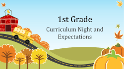 1st Grade curriculum night