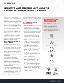 industry`s most effective ngfw using the fortinet enterprise firewall