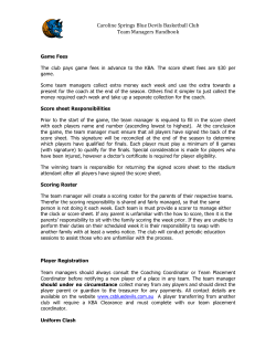 Team Manager Role - Caroline Springs Blue Devils Basketball