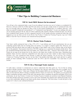 TIP #1: Seek FREE Return On Investment