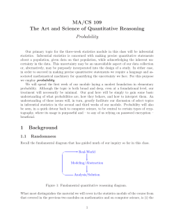 Probability - The Art and Science of Quantitative Reasoning