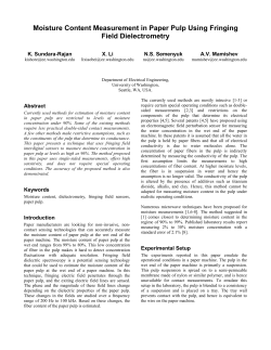 Moisture Measurement in Paper Pulp Using Fringing Field