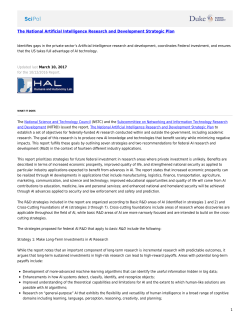The National Artificial Intelligence Research and