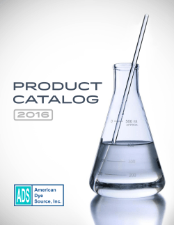 2016 Product Catalog PDF - American Dye Source, Inc.