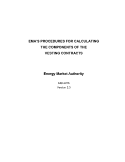 EMA`s Procedures for Calculating the Components of the Vesting