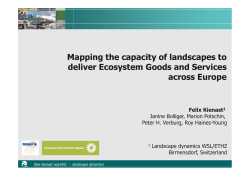 Mapping the capacity of landscapes to deliver Ecosystem Goods
