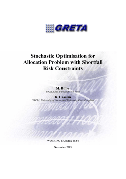 Stochastic Optimisation for Allocation Problem with