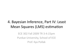 4. Bayesian Inference, Part IV: Least Mean Squares (LMS) esbmabon