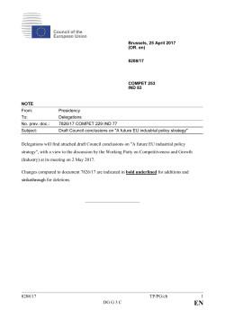 Draft Council conclusions on "A future EU industrial policy strategy"