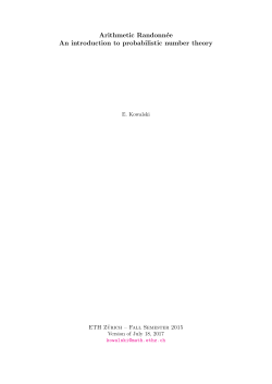 Probabilistic number theory