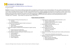 Program Rubric - University of Michigan