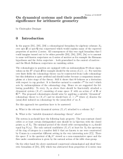 On dynamical systems and their possible