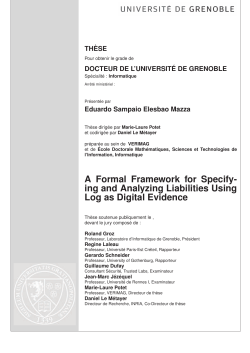 A Formal Framework for Specify- ing and Analyzing