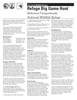 H Refuge Big Game Hunt - Texas Parks and Wildlife