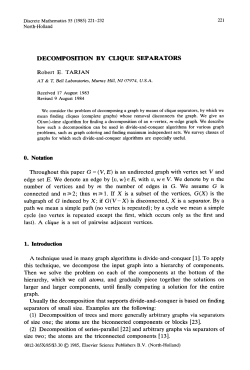 decomposition by clique separators