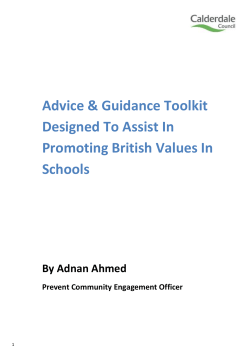 British Values Schools Assistance Toolkit